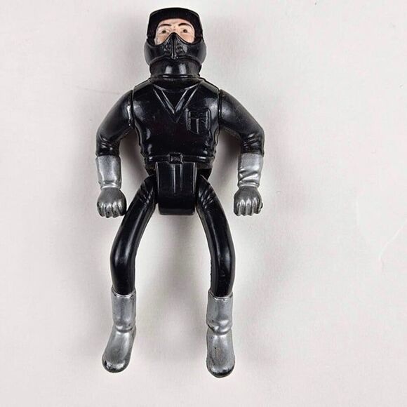 Vintage Evil Knevel Rubber Figure and Turbo Black Motorcycle rider - Picture 6 of 8